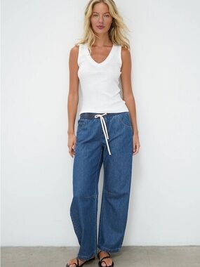 LNA LENNON PANT SOFT DENIM PANT size M pristine condition